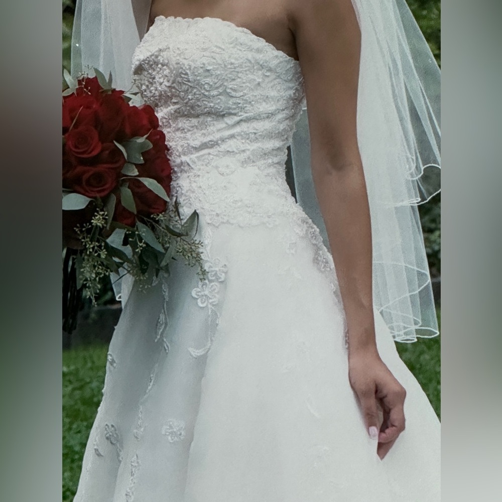 Beautiful wedding dress in ivory.